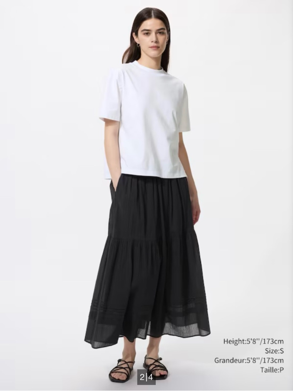 UNIQLO Women AIRism Cotton Short Sleeve T-shirt White Crewneck Top size x-small